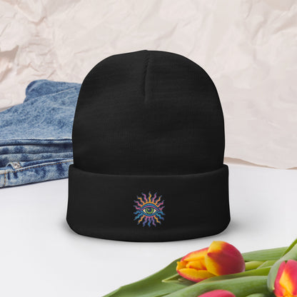 Embroidered third eye Beanie