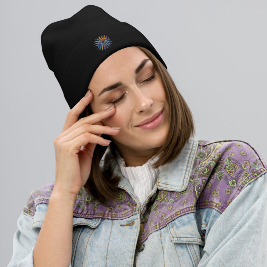 Embroidered third eye Beanie