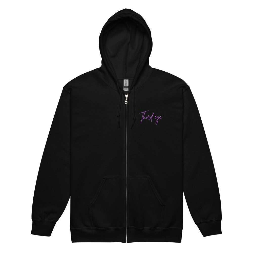 Heavy blend third eye supply zip hoodie