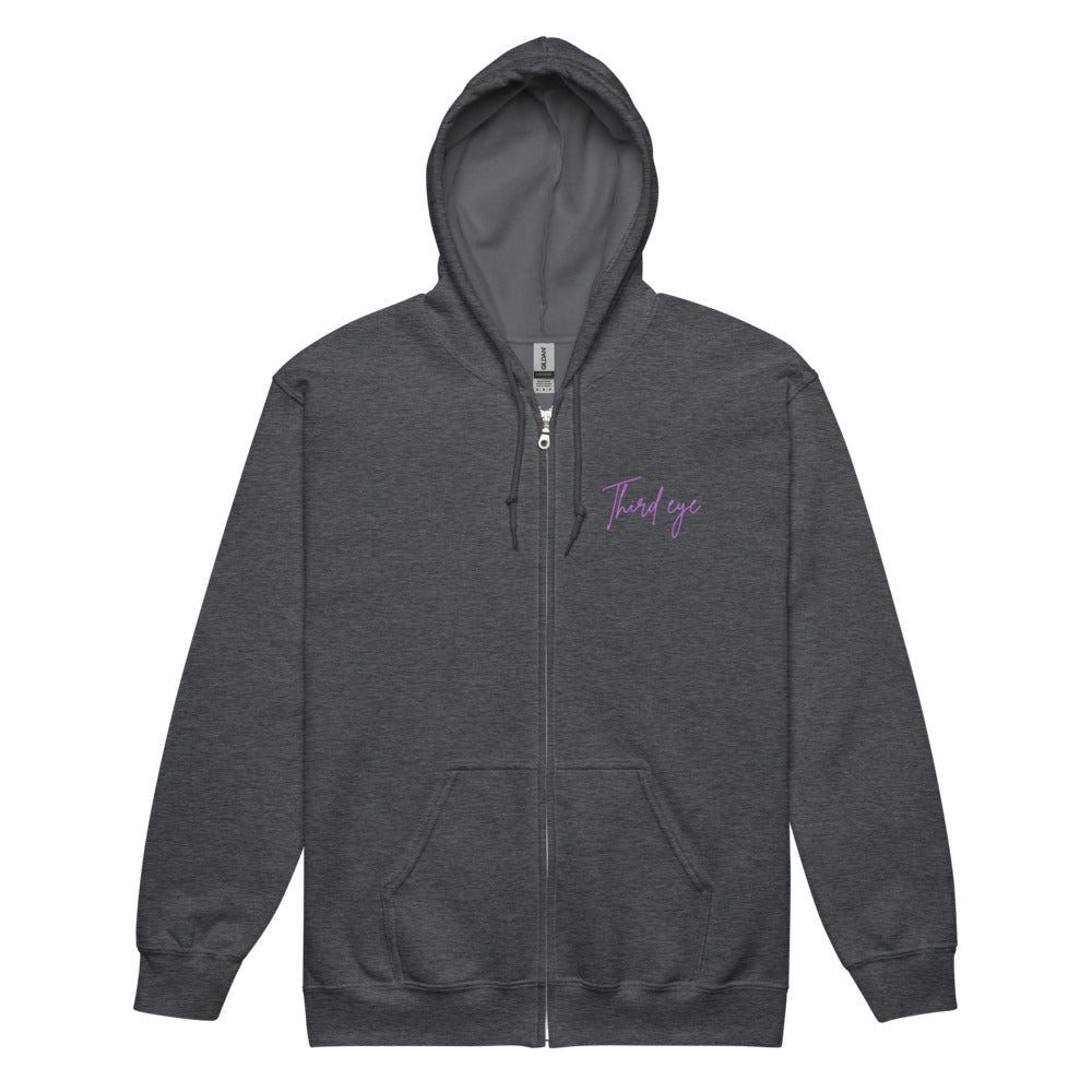 Heavy blend third eye supply zip hoodie